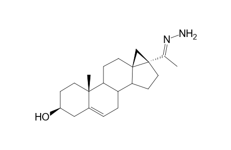 3.beta.-Acetoxy-17.beta.18-cyclopregn-5-en-20-one hydrazone