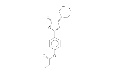 4-(4-Cyclohexylidene-5-oxo-4,5-dihydro-2-furanyl)phenyl propionate