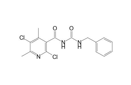 2,5-bis(chloranyl)-4,6-dimethyl-N-[(phenylmethyl)carbamoyl]pyridine-3-carboxamide