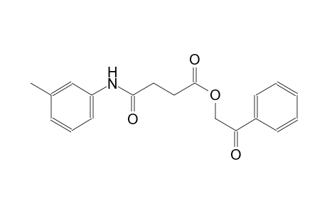butanoic acid, 4-[(3-methylphenyl)amino]-4-oxo-, 2-oxo-2-phenylethyl ester