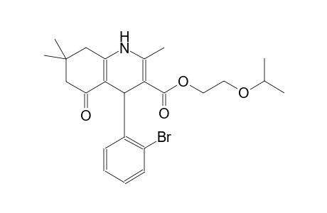 2-isopropoxyethyl 4-(2-bromophenyl)-2,7,7-trimethyl-5-oxo-1,4,6,8-tetrahydroquinoline-3-carboxylate