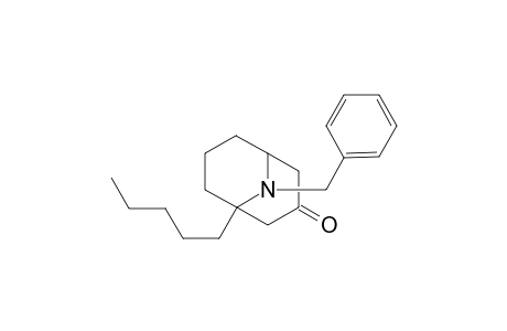 9-Azabicyclo[3.3.1]nonan-3-one, 1-pentyl-9-(phenylmethyl)-, (.+-.)-