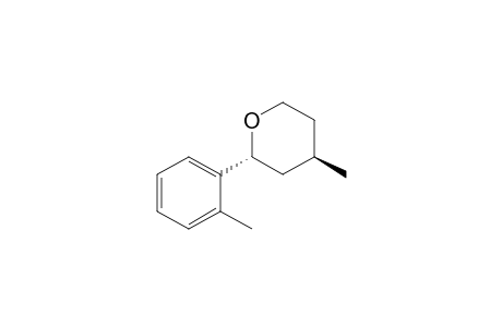 (trans)-2-(2'-Methylphenyl)-4-methyl-tetrahydropyran