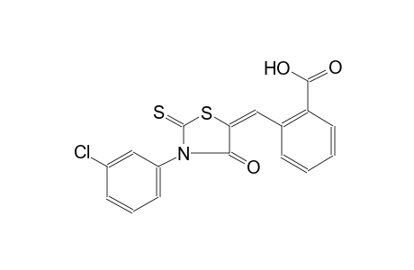 2-{(E)-[3-(3-chlorophenyl)-4-oxo-2-thioxo-1,3-thiazolidin-5-ylidene]methyl}benzoic acid