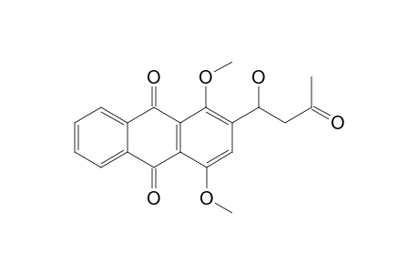 2-(1'-HYDROXY-3'-OXOBUTYL)-1,4-DIMETHOXY-9,10-ANTHRAQUINONE