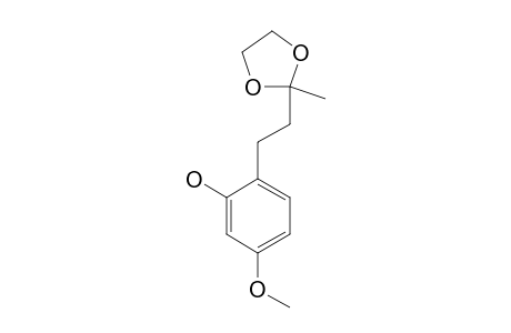 5-METHOXY-2-[2'-(2''-METHYL-1'',3''-DIOXOLAN-2''-YL)-ETHYLPHENOL