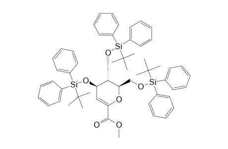 METHYL-2,6-ANHYDRO-4,5,7-TRI-O-(TERT.-BUTYLDIPHENYLSILYL)-3-DEOXY-D-ARABINO-HEPT-2-ENONATE