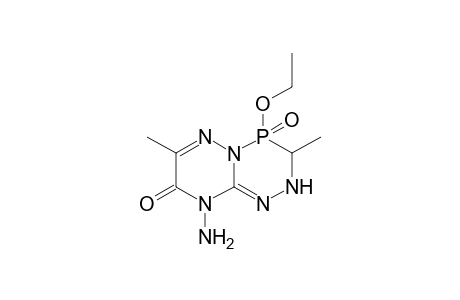 9-Amino-3,7-dimethyl-4-ethoxy-4-oxido-2,3,4,9-tetrahydro-8H-[1,2,4]triazino[3,2-c][1,2,4,5]triazaphosphinin-8-one