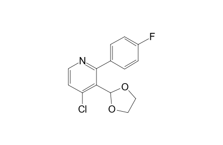 4-chloro-3-(1,3-dioxolan-2-yl)-2-(4-fluorophenyl)pyridine