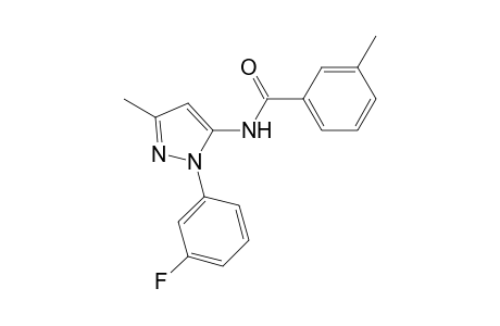 Benzamide, N-[1-(3-fluorophenyl)-3-methyl-1H-pyrazol-5-yl]-3-methyl-