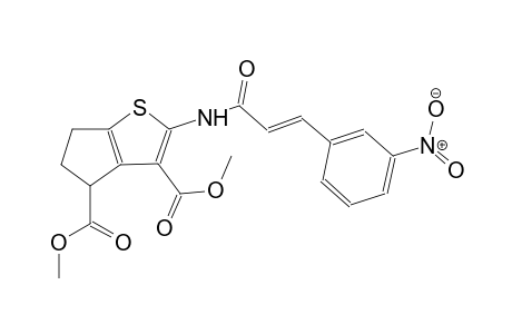 4H-cyclopenta[b]thiophene-3,4-dicarboxylic acid, 5,6-dihydro-2-[[(2E)-3-(3-nitrophenyl)-1-oxo-2-propenyl]amino]-, dimethyl ester