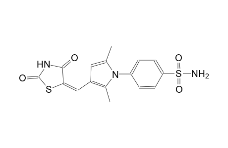 4-{3-[(E)-(2,4-dioxo-1,3-thiazolidin-5-ylidene)methyl]-2,5-dimethyl-1H-pyrrol-1-yl}benzenesulfonamide