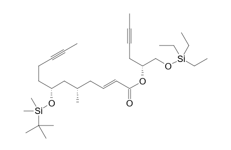 (R)-1-((Triethylsilyl)oxy)hex-4-yn-2-yl(5S,7E)-7-((tert-butyldimethylsilyl)oxy)-5-methyldodec-2-en-10-ynoate