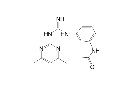 N-[3-[[(E)-amino-[(4,6-dimethyl-2-pyrimidinyl)imino]methyl]amino]phenyl]acetamide