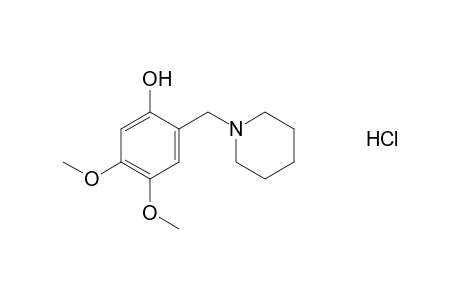 4,5-dimethoxy-alpha-piperidino-o-cresol, hydrochloride