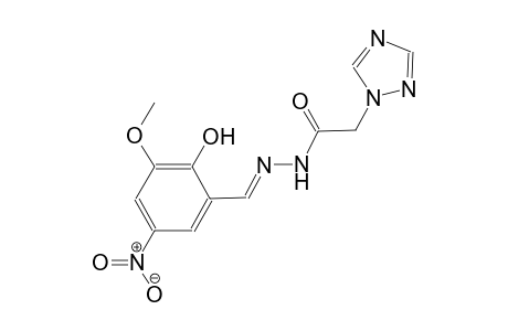 N'-[(E)-(2-hydroxy-3-methoxy-5-nitrophenyl)methylidene]-2-(1H-1,2,4-triazol-1-yl)acetohydrazide