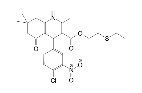 3-quinolinecarboxylic acid, 4-(4-chloro-3-nitrophenyl)-1,4,5,6,7,8-hexahydro-2,7,7-trimethyl-5-oxo-, 2-(ethylthio)ethyl ester