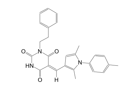 (5Z)-5-{[2,5-dimethyl-1-(4-methylphenyl)-1H-pyrrol-3-yl]methylene}-1-(2-phenylethyl)-2,4,6(1H,3H,5H)-pyrimidinetrione