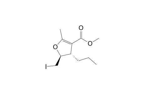 trans-5-Iodomethyl-2-methyl-4-propyl-4,5-dihydrofuran-3-carboxylic acid methyl ester