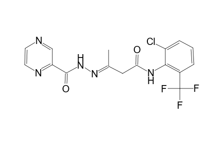N-[(E)-[3-[2-chloro-6-(trifluoromethyl)anilino]-1-methyl-3-oxo-propylidene]amino]pyrazine-2-carboxamide