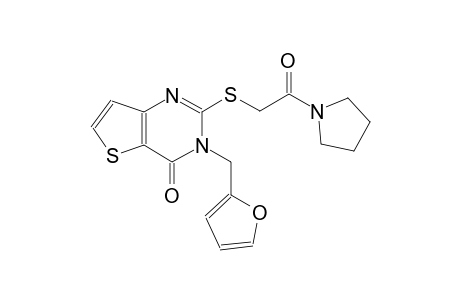 thieno[3,2-d]pyrimidin-4(3H)-one, 3-(2-furanylmethyl)-2-[[2-oxo-2-(1-pyrrolidinyl)ethyl]thio]-