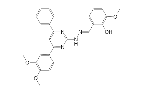 2-hydroxy-3-methoxybenzaldehyde [4-(3,4-dimethoxyphenyl)-6-phenyl-2-pyrimidinyl]hydrazone