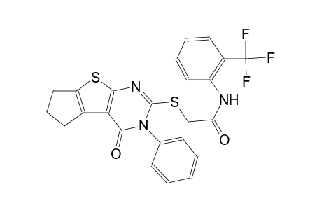 acetamide, 2-[(3,5,6,7-tetrahydro-4-oxo-3-phenyl-4H-cyclopenta[4,5]thieno[2,3-d]pyrimidin-2-yl)thio]-N-[2-(trifluoromethyl)phenyl]-