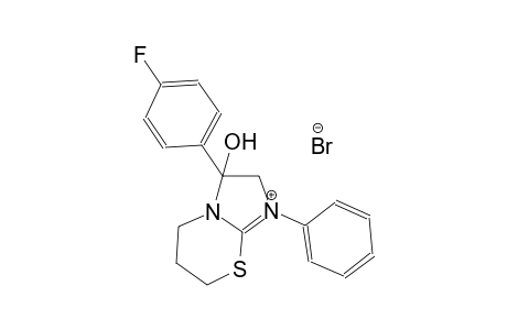 3-(4-fluorophenyl)-3-hydroxy-1-phenyl-2,3,6,7-tetrahydro-5H-imidazo[2,1-b][1,3]thiazin-1-ium bromide