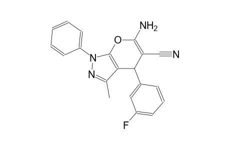 6-amino-4-(3-fluorophenyl)-3-methyl-1-phenyl-1,4-dihydropyrano[2,3-c]pyrazole-5-carbonitrile