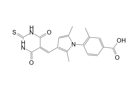 4-{3-[(4,6-dioxo-2-thioxotetrahydro-5(2H)-pyrimidinylidene)methyl]-2,5-dimethyl-1H-pyrrol-1-yl}-3-methylbenzoic acid
