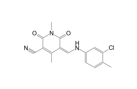 (5Z)-5-[(3-chloro-4-methylanilino)methylene]-1,4-dimethyl-2,6-dioxo-1,2,5,6-tetrahydro-3-pyridinecarbonitrile