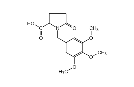 5-oxo-1-(3,4,5-trimethoxybenzyl)-2-pyrrolidinecarboxylic acid