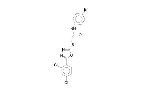 N-(4-bromophenyl)-2-[[5-(2,4-dichlorophenyl)-1,3,4-oxadiazol-2-yl]sulfanyl]acetamide