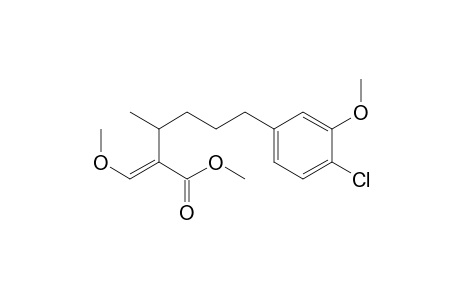 Benzenehexanoic acid, 4-chloro-3-methoxy-.alpha.-(methoxymethylene)-.beta.-methyl-, methyl ester, (E)-