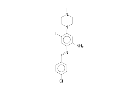 1,2-Benzenediamine, N1-4-chlorobenzylidene-5-fluoro-4-(4-methylpiperazin-1-yl)-