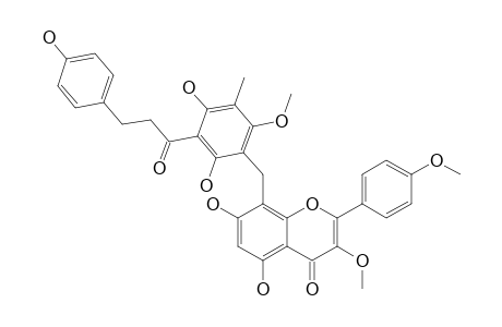 8-[2,4-DIHYDROXY-6-METHOXY-5-METHYL-3-[1-OXO-3-(4-HYDROXYPHENYLPROPYL)]-PHENYL]-METHYLENE-5,7-DIHYDROXY-3-METHOXY-2-(4-METHOXYPHENYL)-4H-1-BENZOPYR