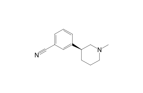 3-[(3S)-1-methyl-3-piperidinyl]benzonitrile