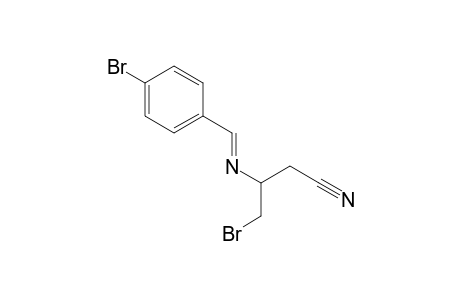 (E)-4-Bromo-3-{[(4-bromophenyl)methylene]amino}butanenitrile