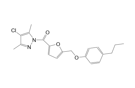 {5-[(4-chloro-3,5-dimethyl-1H-pyrazol-1-yl)carbonyl]-2-furyl}methyl 4-propylphenyl ether