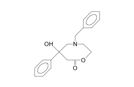1-Benzyl-7-hydroxy-7-phenyl-1-aza-4-oxa-cyclooctan-5-one