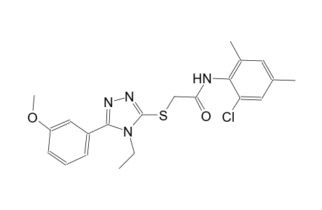 N-(2-chloro-4,6-dimethylphenyl)-2-{[4-ethyl-5-(3-methoxyphenyl)-4H-1,2,4-triazol-3-yl]sulfanyl}acetamide