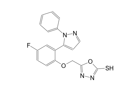 5-{[4-fluoro-2-(1-phenyl-1H-pyrazol-5-yl)phenoxy]methyl}-1,3,4-oxadiazole-2-thiol