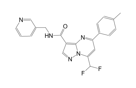 7-(difluoromethyl)-5-(4-methylphenyl)-N-(3-pyridinylmethyl)pyrazolo[1,5-a]pyrimidine-3-carboxamide
