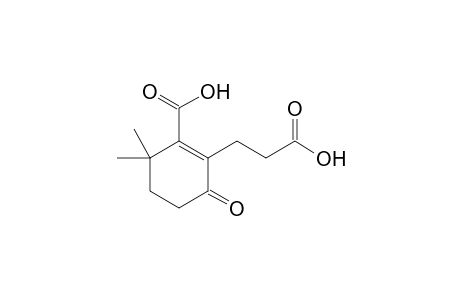 2-(2-Carboxyethyl)-6,6-dimethyl-3-oxo-1-cyclohexene-1-carboxylic acid