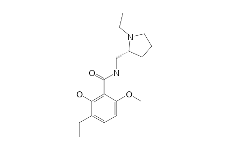3-ethyl-N-[[(2R)-1-ethylpyrrolidin-2-yl]methyl]-2-hydroxy-6-methoxybenzamide