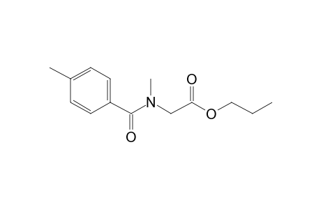 Sarcosine, N-(4-methylbenzoyl)-, propyl ester