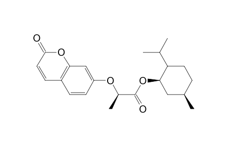 (1R,2S,5R)-5-methyl-2-(propan-2-yl)cyclohexyl-(2R)-2-[(2-oxo-2Hchromen-7-yl)oxy]propanoate