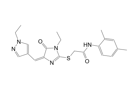 N-(2,4-dimethylphenyl)-2-({(4E)-1-ethyl-4-[(1-ethyl-1H-pyrazol-4-yl)methylene]-5-oxo-4,5-dihydro-1H-imidazol-2-yl}sulfanyl)acetamide