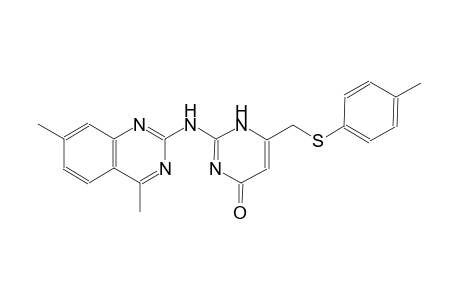 2-[(4,7-dimethyl-2-quinazolinyl)amino]-6-{[(4-methylphenyl)sulfanyl]methyl}-4(1H)-pyrimidinone