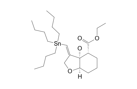 ethyl (3E,3aS,4R,7aR)-3a-hydroxy-3-(tributylstannylmethylidene)-5,6,7,7a-tetrahydro-4H-1-benzofuran-4-carboxylate